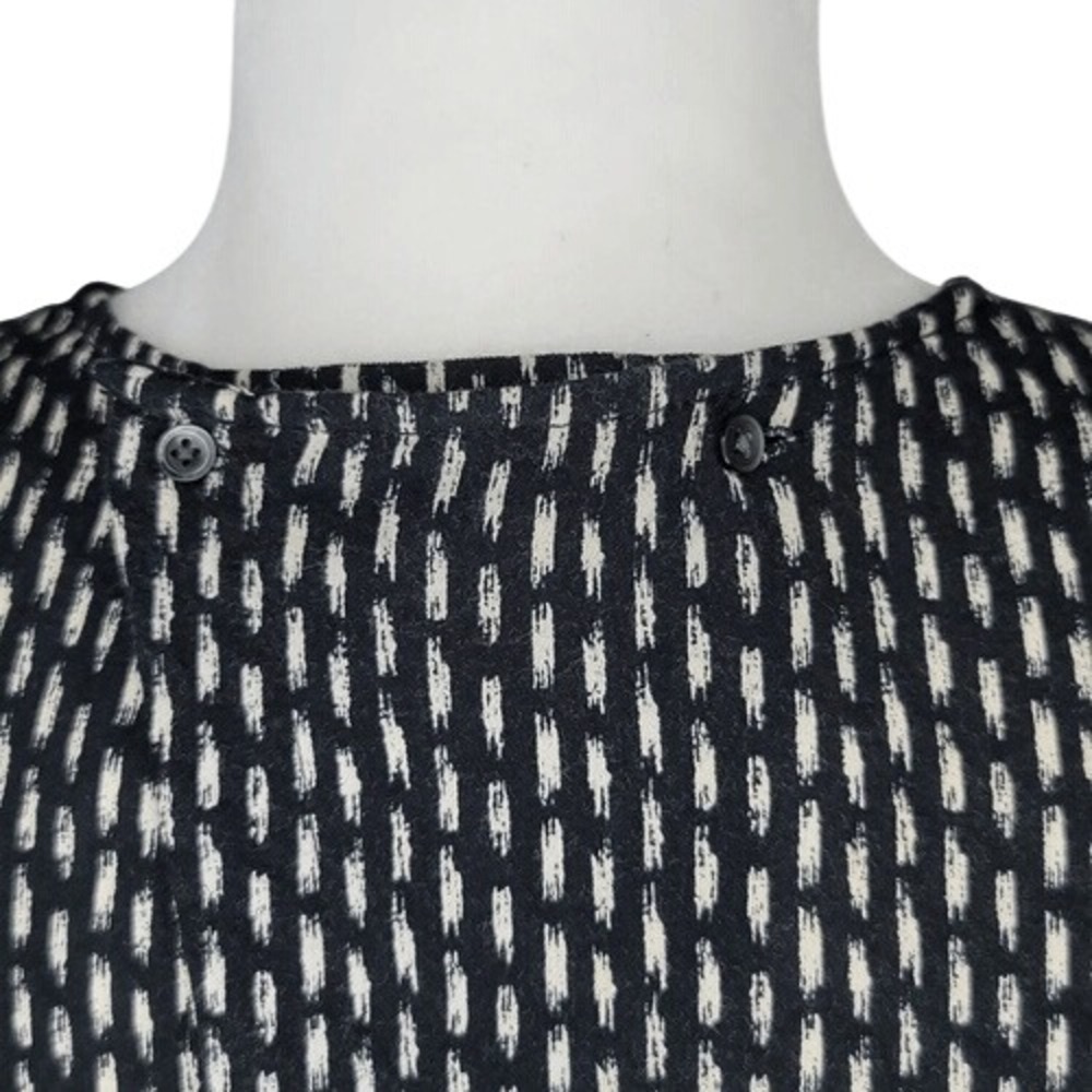Madewell Split Back Black & White Top - Picture 6 of 8